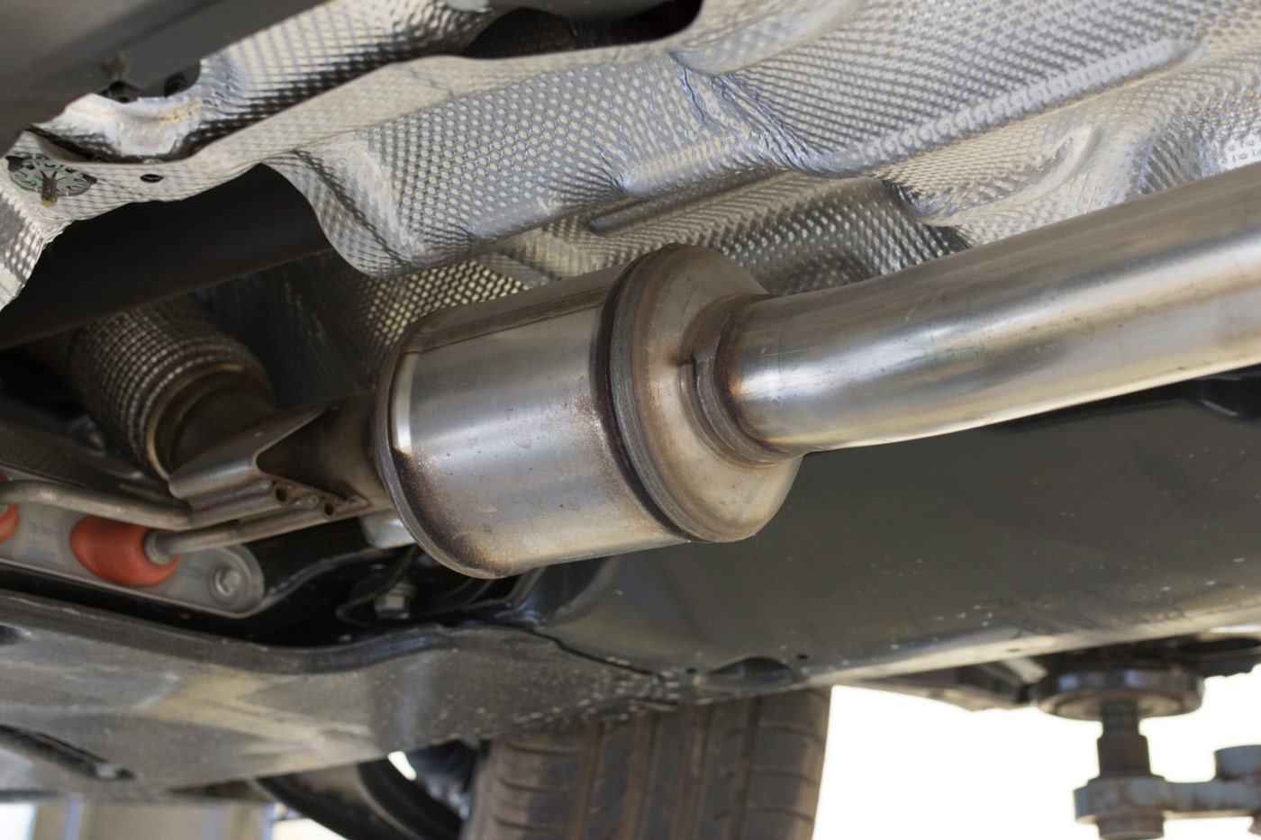 image of catalytic converter on a modern vehicle